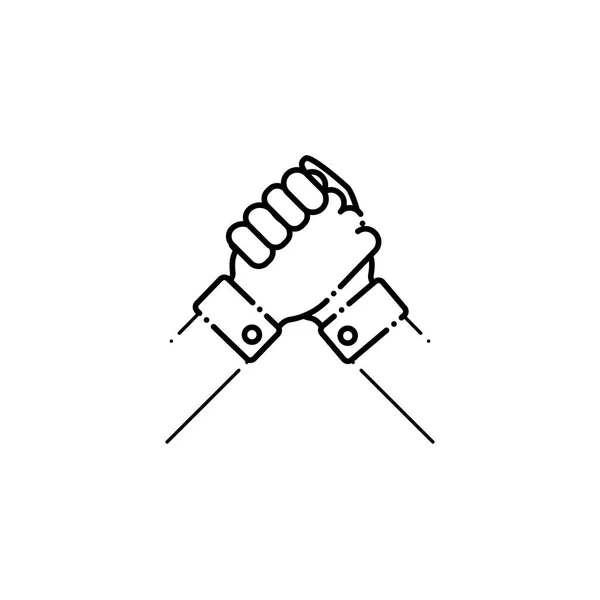 Vote accept handshake line style icon — Stockvector