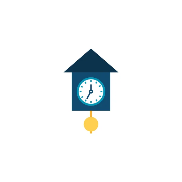 Clock with pendulum flat style icon — Stok Vektör