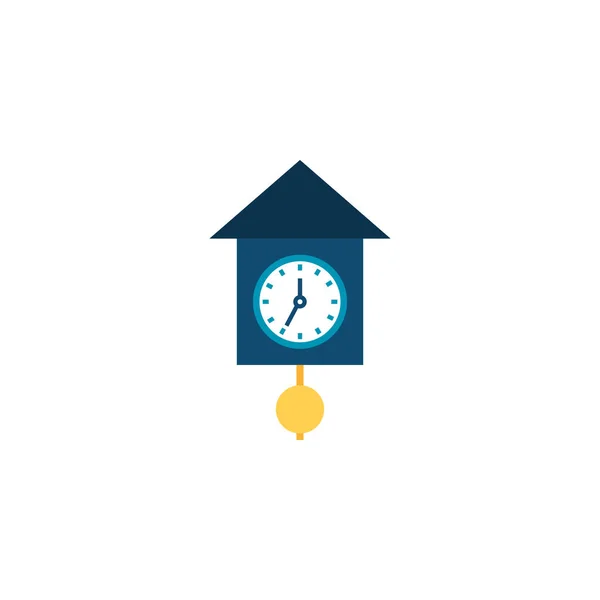 Clock with pendulum flat style icon — стоковый вектор