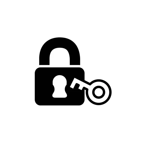 Cadenas de sécurité avec icône de type clavier — Image vectorielle
