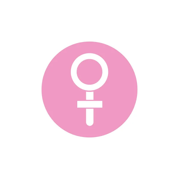 Female gender sign breast cancer awareness — Stock Vector