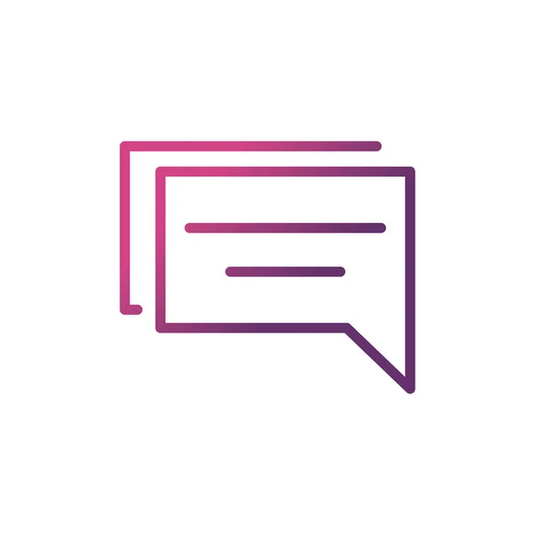 Speech bubble network social media icon line — Stock vektor