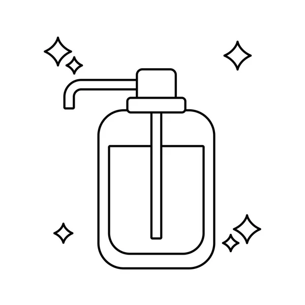 Isolated clean liquid detergent line design — Stock Vector