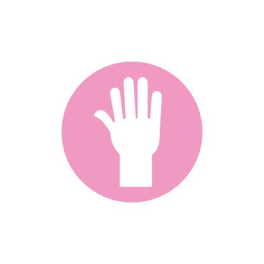 hand breast cancer awareness icon
