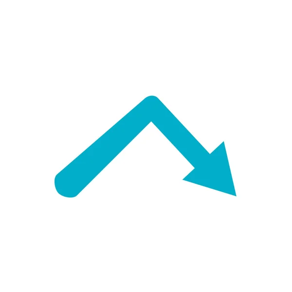 Desenho vetorial de ícone de seta azul isolado — Vetor de Stock