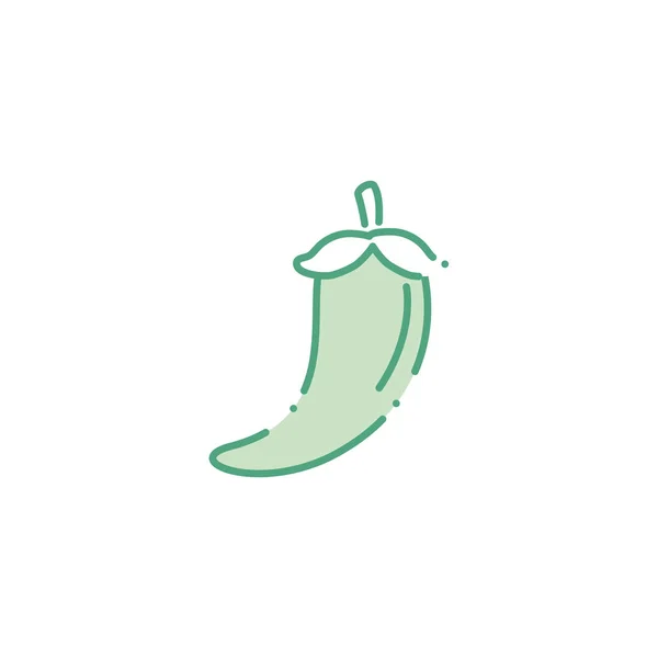 Vegetable chili pepper fill style icon — Image vectorielle
