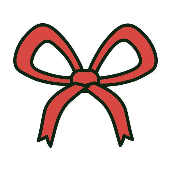 Red bow ribbon decoration white background — Διανυσματικό Αρχείο