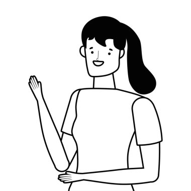 İzole edilmiş Avatar kadın vektör tasarımı