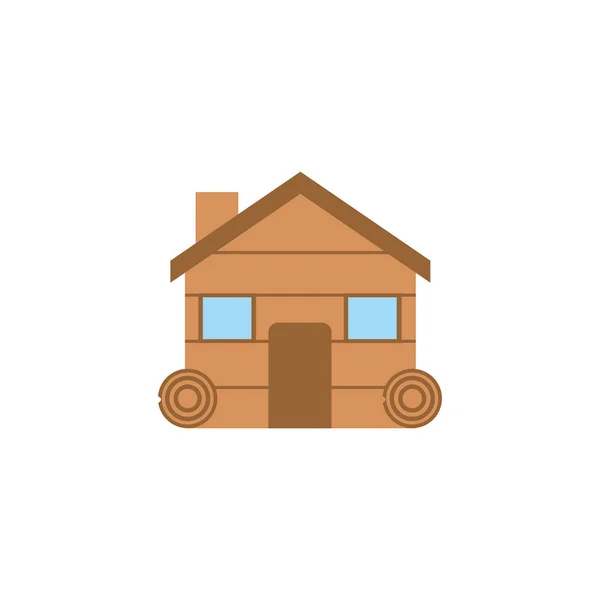Isolated camping house icon flat design — Stock Vector