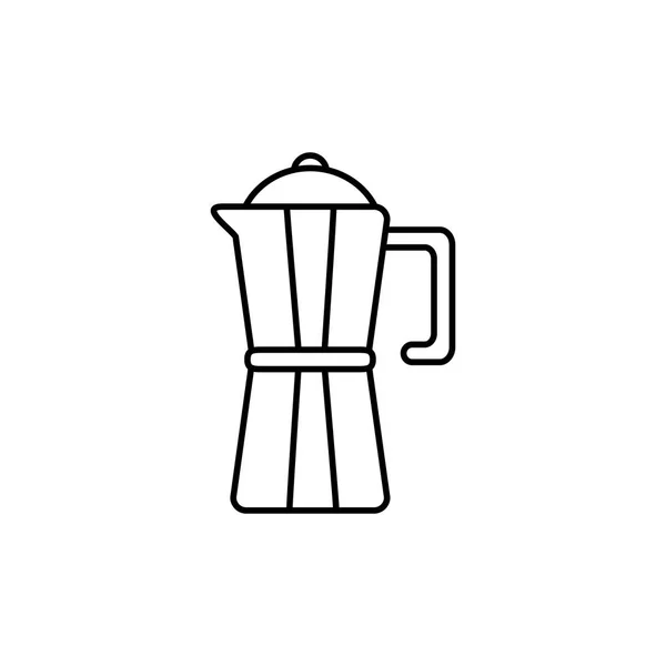 Geïsoleerde koffiepot pictogram lijn ontwerp — Stockvector