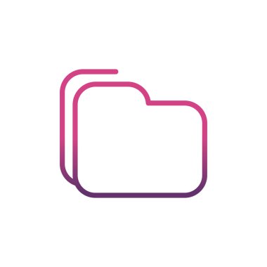 folder network social media icon line