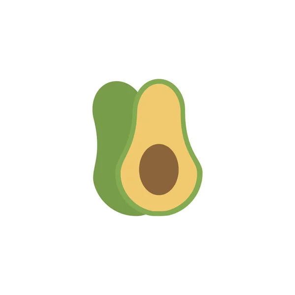 Vegetable avocado flat style icon — Vettoriale Stock