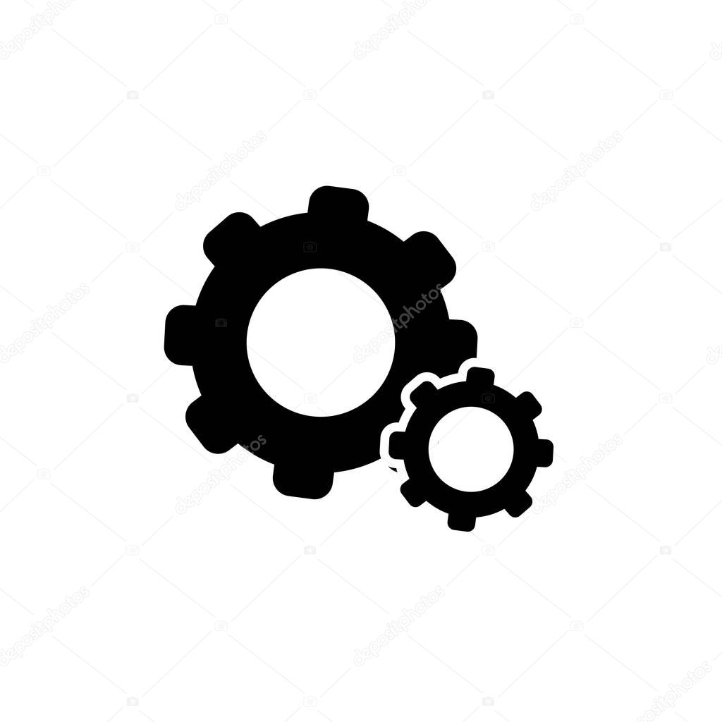 security gears line style icon