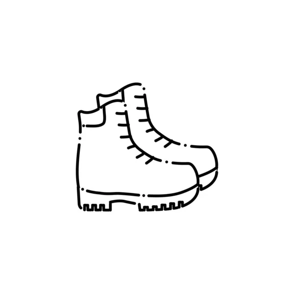 Isolated camping boot icon line design — Wektor stockowy