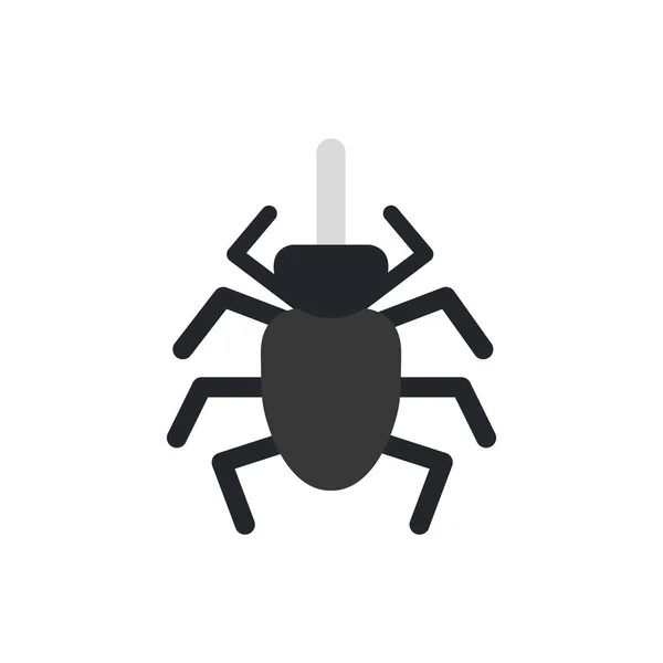 Conception vectorielle à plat d'icônes d'araignée isolées — Image vectorielle