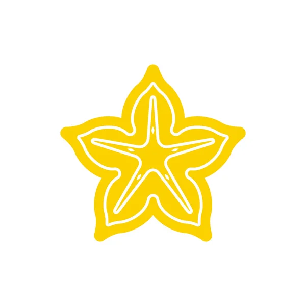 Isolated star fruit fruit vector design — 스톡 벡터