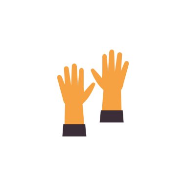Isolated gloves icon flat design