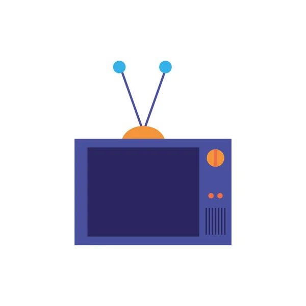 Desain ikon perangkat tv yang terisolasi - Stok Vektor