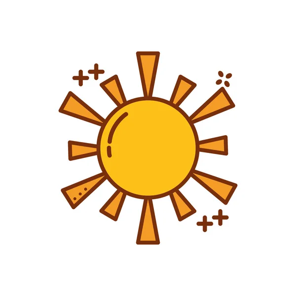 Sun hot fill style icon — Stockvector