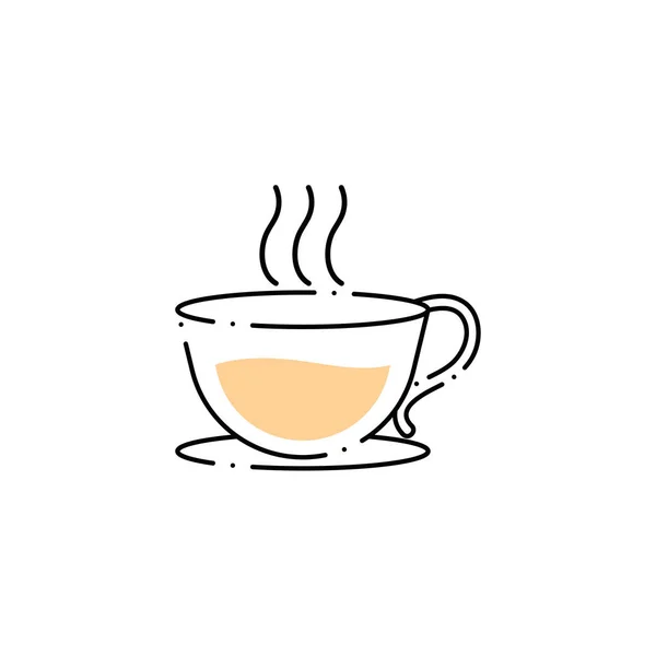 Teacup spa fill style icon — 图库矢量图片