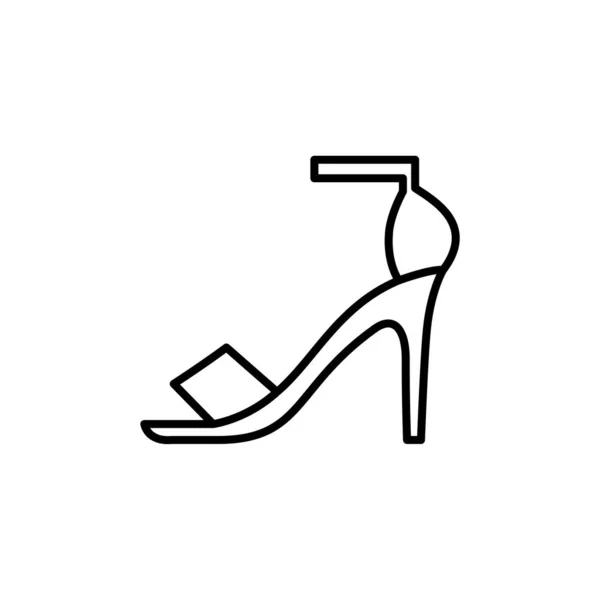 High heel female shoe line style - Stok Vektor