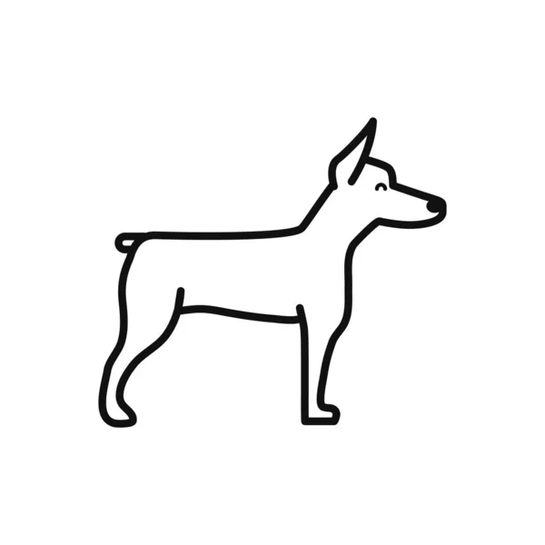 Diseño vectorial de línea de iconos aislados para perros — Vector de stock