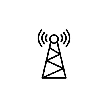 Sosyal medya anten simgesi çizgi tasarımı