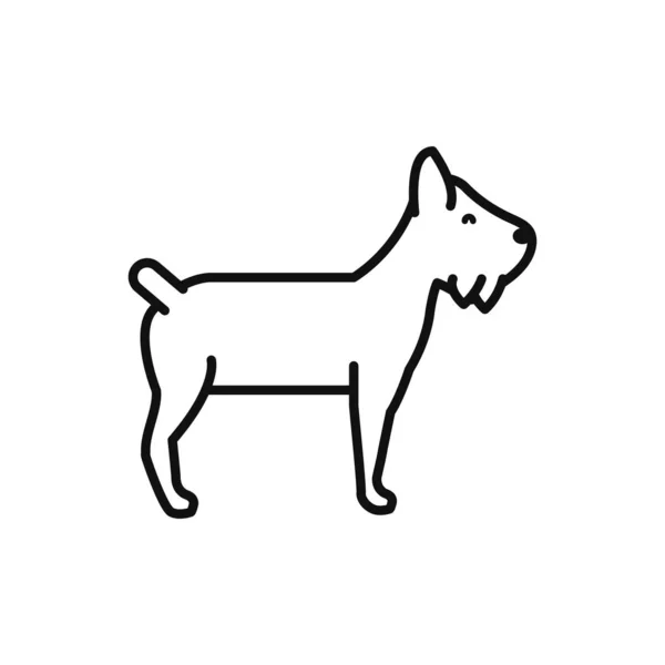 Isolierte Hundesymbollinie Vektor-Design — Stockvektor