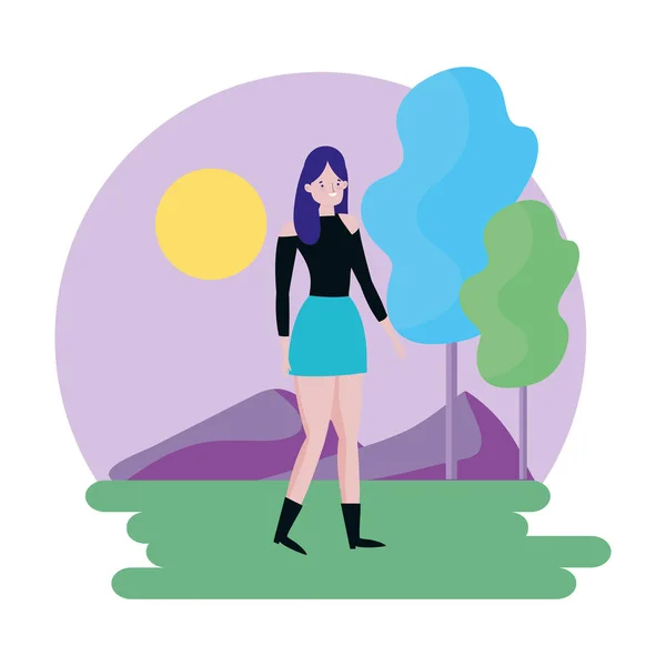 Geïsoleerde avatar vrouw vector ontwerp — Stockvector