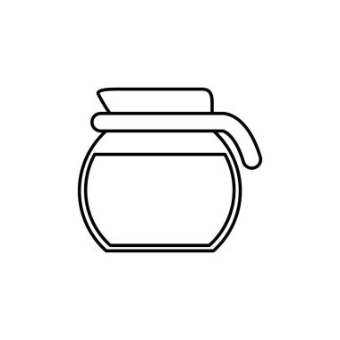 İzole kahve demliği simgesi dizaynı