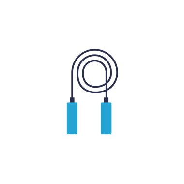 İzole edilmiş spor salonu ip düz tasarım.