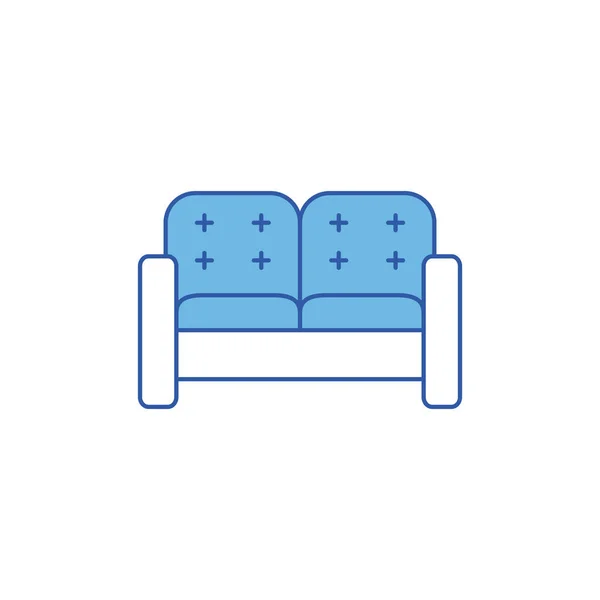 Isolated home couch icon fill design — Stock Vector