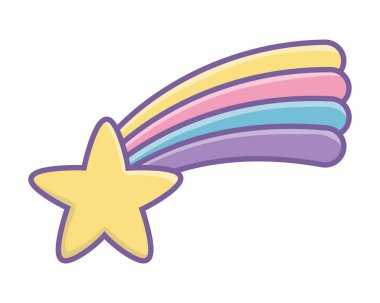 İzole yıldız şekil tasarım vektör illüstrasyon