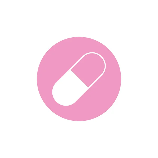 Medicine capsule breast cancer awareness — Stock Vector