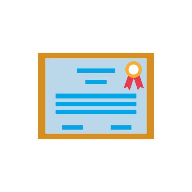 amblem sertifikası düz biçim simgesi