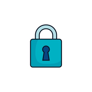 asma kilit ayrıntılı biçim simgesine sahip siber güvenlik