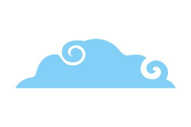 İzole edilmiş bulut vektör tasarımı çizimi