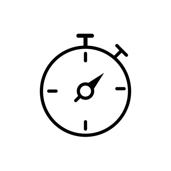 Stop watch tiempo de entrega de velocidad icono de línea gruesa. — Vector de stock