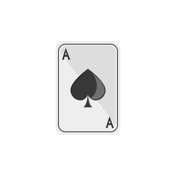 Geïsoleerde casino kaart plat ontwerp — Stockvector