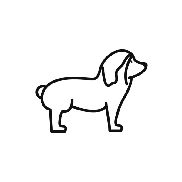 Isolierte Hundesymbollinie Vektor-Design — Stockvektor