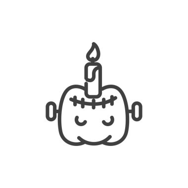 Frankenstein yüz mumu şakası ya da mutlu cadılar bayramı tarzı