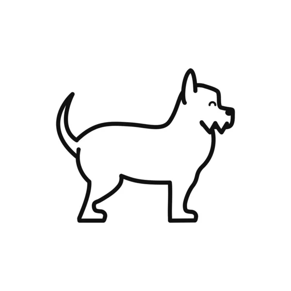 Diseño vectorial de línea de iconos aislados para perros — Vector de stock