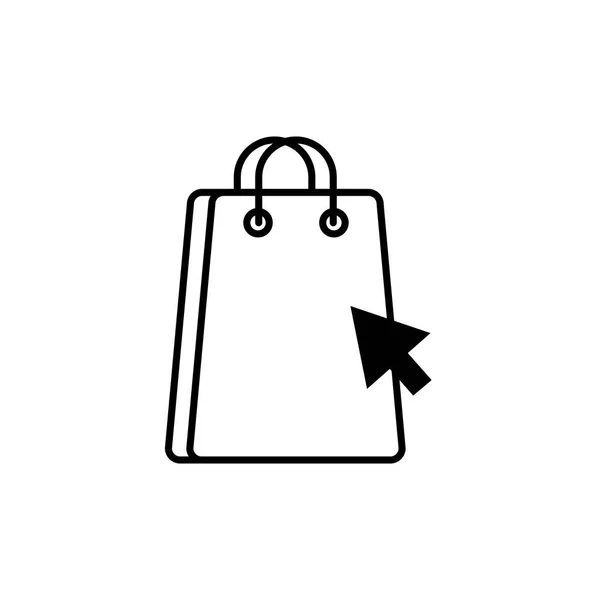 Commercie winkellijn afbeelding pictogram — Stockvector