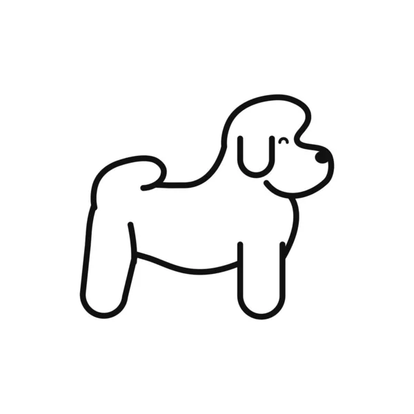 Diseño vectorial de línea de iconos aislados para perros — Archivo Imágenes Vectoriales