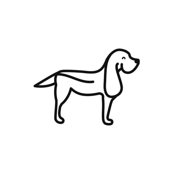 Izolowany projekt wektora linii ikony psa — Wektor stockowy