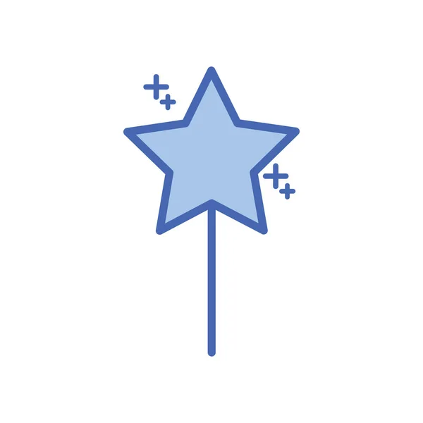 Star five pointed fill style icon — Stockvektor