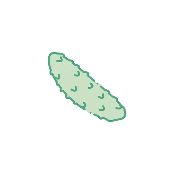 Vegetable cucumber fill style icon - Stok Vektor