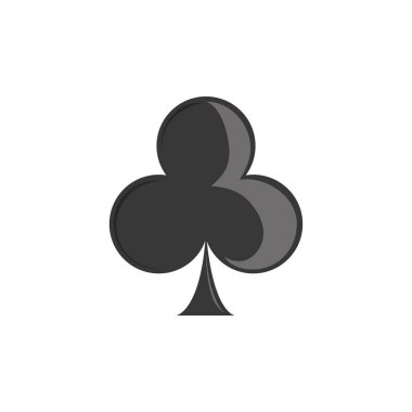 İzole edilmiş kumarhane yoncası düz tasarımı