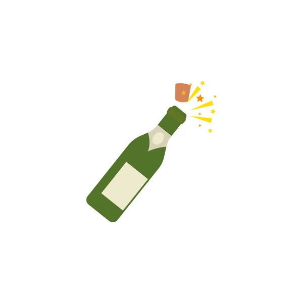 Bouteille de vin détail icône de style — Image vectorielle