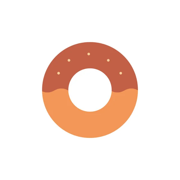 Design plano de donut doce e delicioso —  Vetores de Stock